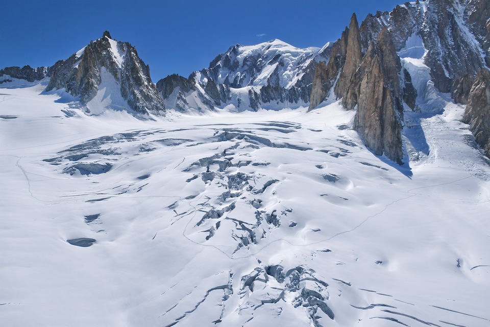 Mont Blanc Glacier in the Alps