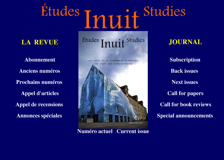 Études Inuit Studies