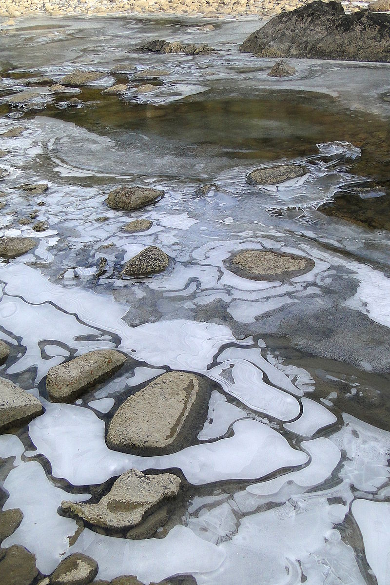 River ice forming