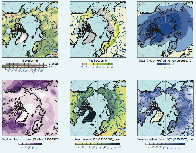 Characteristics of Arctic snow cover by SWIPA, 2011